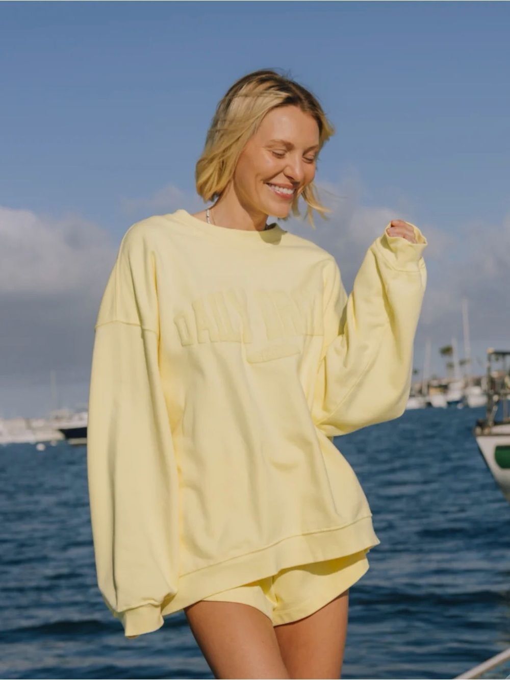 Daily Drills Oversized Sports crew Lemonade